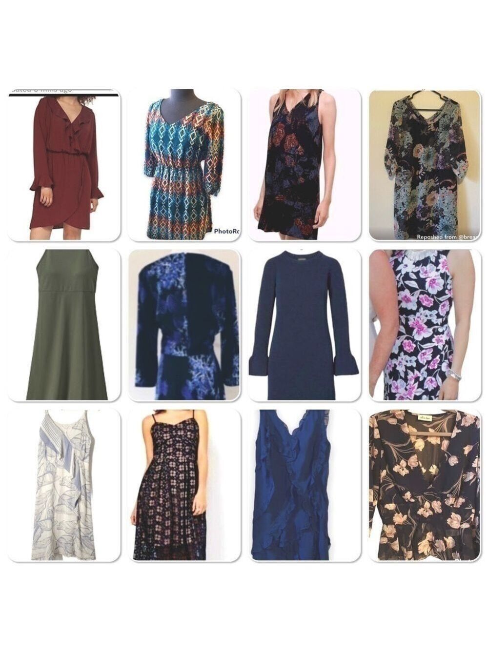 𝅺Dresses at a glance. See my closet for details. 🌿🌿🌿